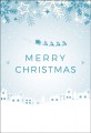 ポストカード　クリスマスカード　イラスト　雪の結晶　サンタクロース　［FD2035］