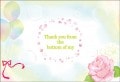ポストカード　サンキューカード　イラスト　花　風船　[BD1009]