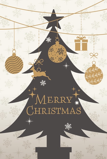 ポストカード クリスマス イラスト クリスマスツリー ［FD2039