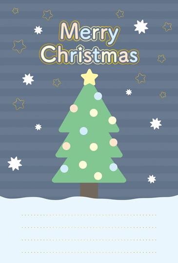 ポストカード　クリスマス　バラエティ　クリスマスツリー　［FC2049］|バラエティ|クリスマスカード