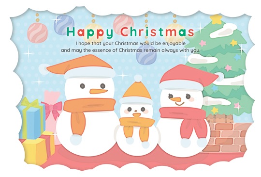 ポストカード　クリスマス　イラスト　　［FD1034］|イラスト|クリスマスカード