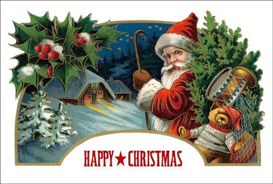 ポストカード クリスマスカード イラスト サンタ Fd1009 クリスマスカード イラスト キンコーズポストカード