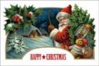 ポストカード　クリスマスカード　イラスト　サンタ　［FD1009］|イラスト|クリスマスカード