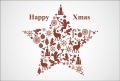 ポストカード　クリスマスカード　イラスト　星のバラエティー　［FD1016］|イラスト|クリスマスカード