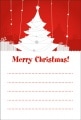 ポストカード　クリスマスカード　イラスト　白いツリー　［FD2002］|イラスト|クリスマスカード