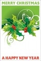 ポストカード　クリスマスカード　イラスト　クリスマス・リーフ　［FD2011］|イラスト|クリスマスカード