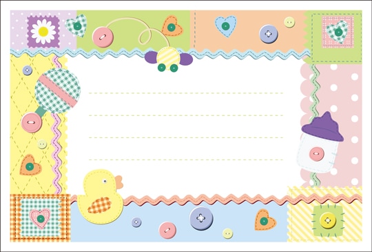 ポストカード 手書きスペース メッセージなし イラスト ボタンとかわいい小物 Hd1004 手書きスペース メッセージなし イラスト キンコーズポストカード