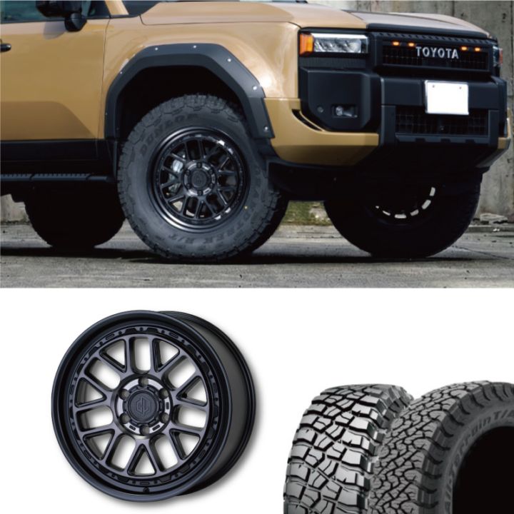 275/65R20 <br>選べるタイヤセット <br>【リフトアップ推奨】<br> UNIONRIM HH <br> 20×8.5J +55 139.7 6H　MB/MSC <br> ランクル250 ランクル300 <br> 4本価格 