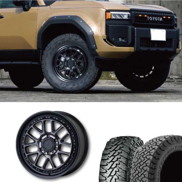 285/60R20 <br>選べるタイヤセット <br>【リフトアップ推奨】<br>【オーバーフェンダー必須】<br> UNIONRIM HH <br> 20×8.5J +55 139.7 6H　MB/MSC <br> ランクル250 ランクル300 <br> 4本価格 
