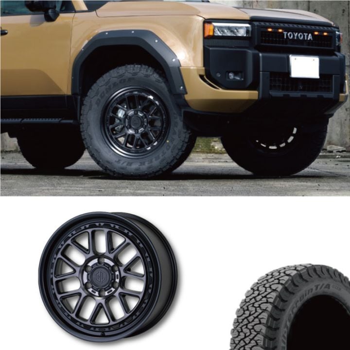 295/60R20 <br>選べるタイヤセット <br>【リフトアップ推奨】<br>【オーバーフェンダー必須】<br> UNIONRIM HH <br> 20×8.5J +55 139.7 6H　MB/MSC <br> ランクル250 ランクル300 <br> 4本価格 
