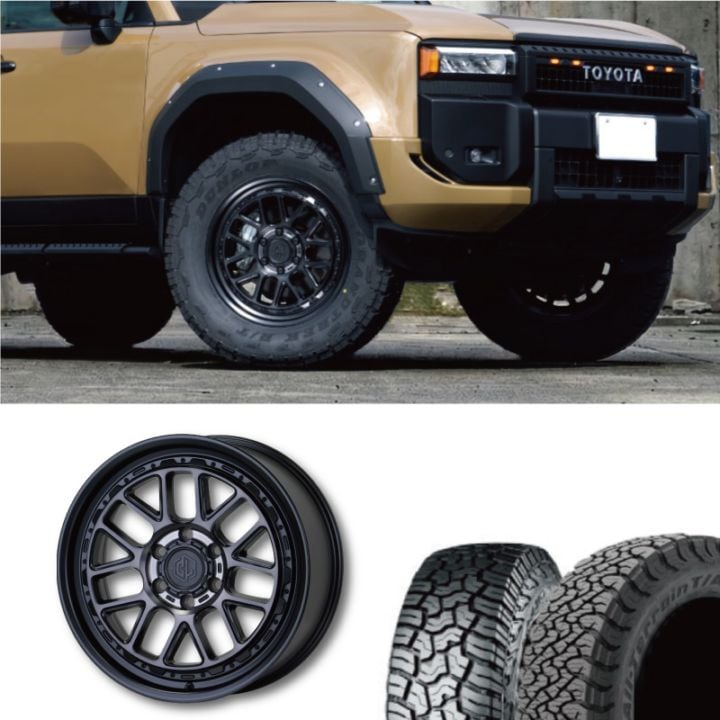 305/55R20 <br>選べるタイヤセット <br> 【リフトアップ推奨】<br>【オーバーフェンダー必須】 <br> UNIONRIM HH <br> 20×8.5J +55 139.7 6H　MB/MSC <br> ランクル250 ランクル300 <br> 4本価格 
