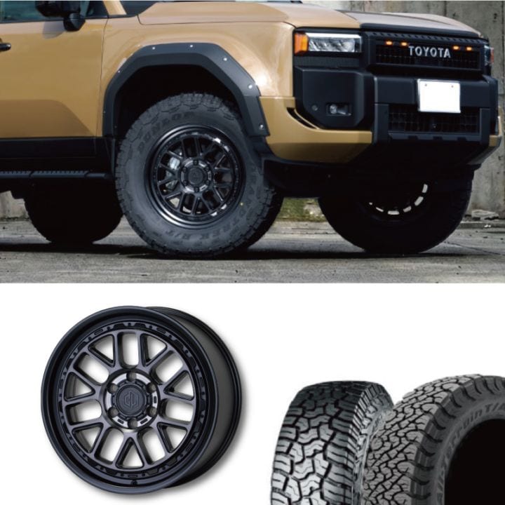 33×12.50R20 <br>選べるタイヤセット <br> 【オーバーフェンダー 推奨】<br> UNIONRIM HH <br> 20×8.5J +55 139.7 6H　MB/MSC <br> ランクル250 ランクル300 <br> 4本価格 