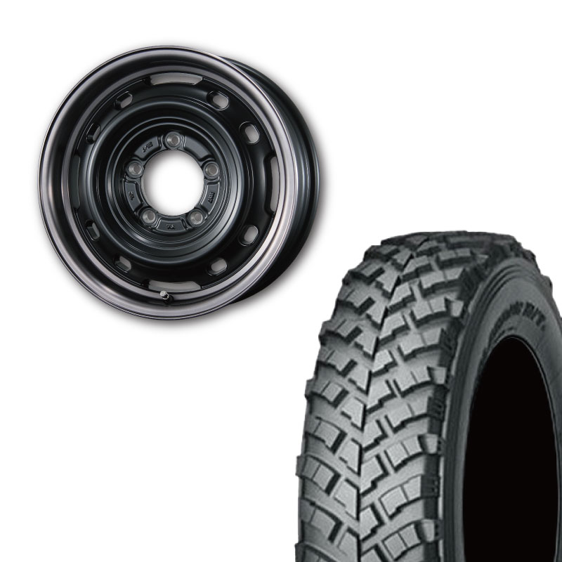 195R16 選べるタイヤセット <br> UNIONRIM TX 16×5.5J +20 139.7 5H <br> 1本価格 ジムニー シーエルリンク