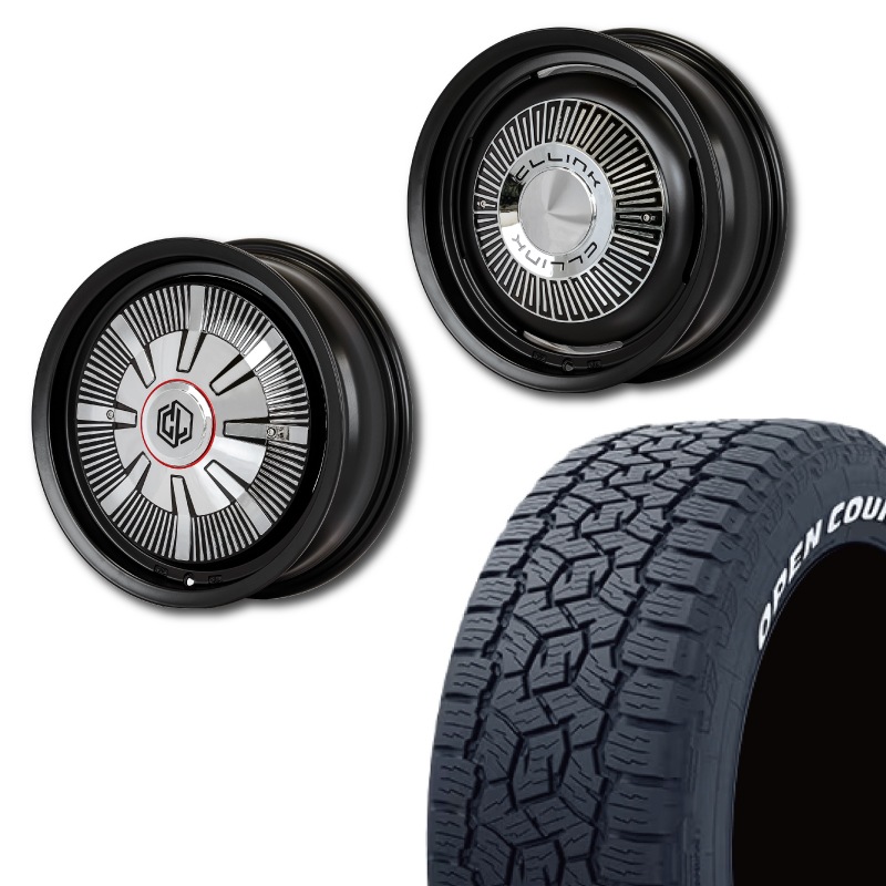 175/80R16<br> 選べるタイヤセット <br>【純正車輌 適合】<br> The First <br>センターカバー2枚セット<br>コンプトン ガーデナ<br> 16x5.5J +20 139.7 5H <br> ジムニー<br>1本価格