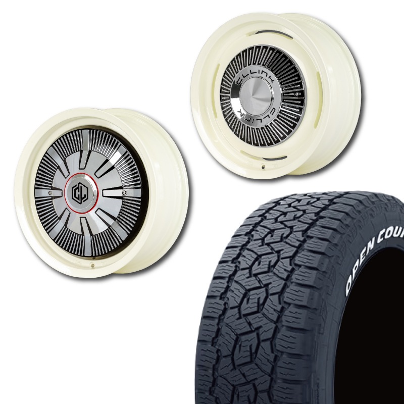 175/80R16<br> 選べるタイヤセット <br>【純正車輌 適合】<br> The First <br>センターカバー2枚セット<br>コンプトン ガーデナ<br> 16x5.5J +20 139.7 5H <br> ジムニー<br>1本価格