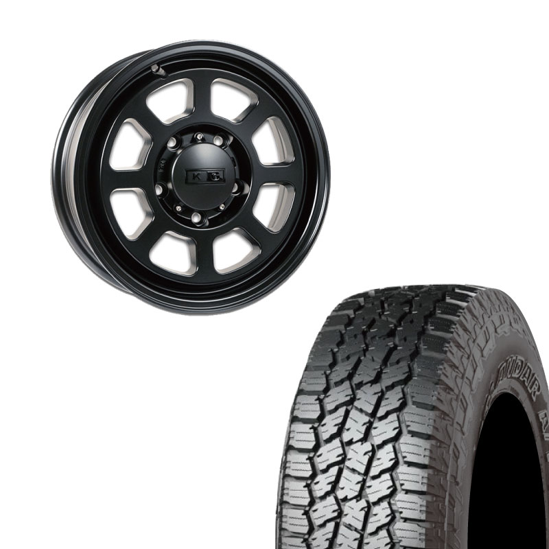 225/75R16 選べるタイヤセット / KG Wheels KW01-01 16×5.5J +20 139.7  