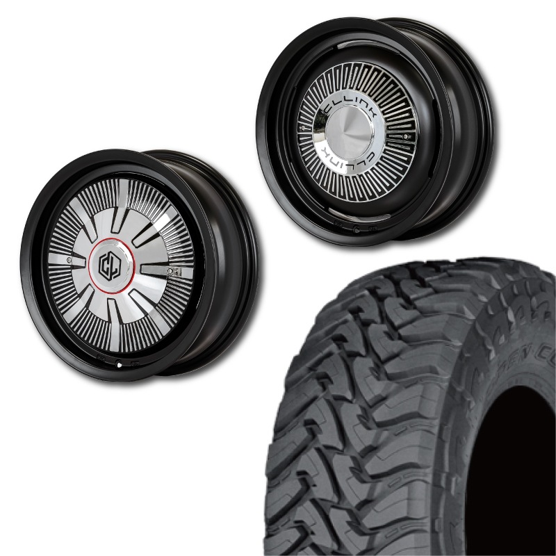 195R16<br> 選べるタイヤセット <br>【1インチUP 推奨】<br> The First <br>センターカバー2枚セット<br>コンプトン ガーデナ <br>16×5.5J +20 139.7 5H <br> ジムニー<br>1本価格