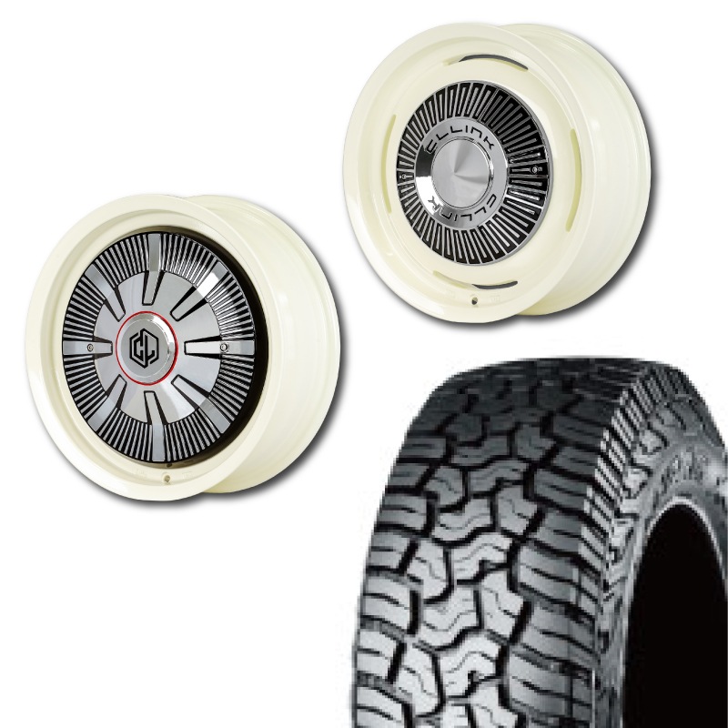 215/70R16<br> 選べるタイヤセット <br>【1インチUP 推奨】<br>【オーバーフェンダー 推奨】<br> The First <br>センターカバー2枚セット<br>コンプトン ガーデナ <br>16×5.5J +20 139.7 5H <br> ジムニー<br>1本価格
