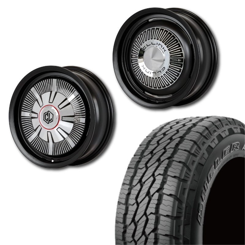 215/70R16<br> 選べるタイヤセット <br>【1インチUP 推奨】<br>【オーバーフェンダー 推奨】<br> The First <br>センターカバー2枚セット<br>コンプトン ガーデナ <br>16×5.5J +20 139.7 5H <br> ジムニー<br>1本価格