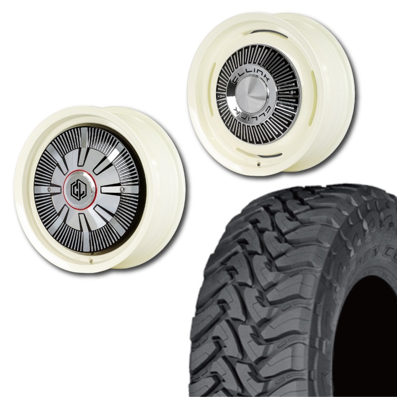 215/70R16<br> 選べるタイヤセット <br>【1インチUP 推奨】<br>【オーバーフェンダー 推奨】<br> The First <br>センターカバー2枚セット<br>コンプトン ガーデナ <br>16×5.5J +20 139.7 5H <br> ジムニー<br>1本価格
