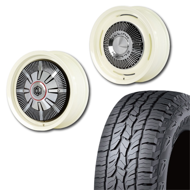 215/70R16<br> 選べるタイヤセット <br>【1インチUP 推奨】<br>【オーバーフェンダー 推奨】<br> The First <br>センターカバー2枚セット<br>コンプトン ガーデナ <br>16×5.5J +20 139.7 5H <br> ジムニー<br>1本価格