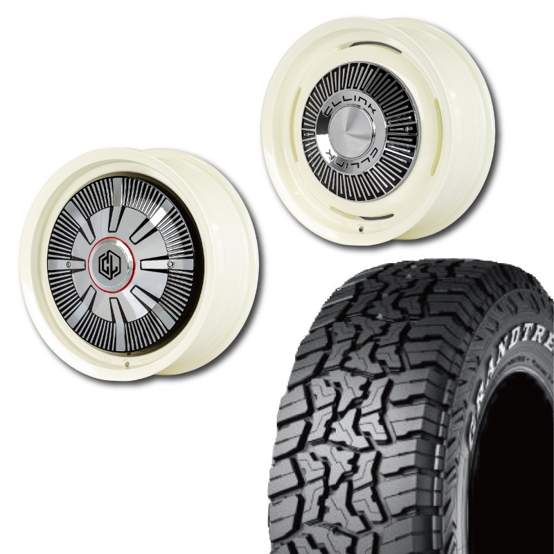 215/70R16<br> 選べるタイヤセット <br>【1インチUP 推奨】<br>【オーバーフェンダー 推奨】<br> The First <br>センターカバー2枚セット<br>コンプトン ガーデナ <br>16×5.5J +20 139.7 5H <br> ジムニー<br>1本価格