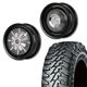 215/70R16<br> 選べるタイヤセット <br>【1インチUP 推奨】<br>【オーバーフェンダー 推奨】<br> The First <br>センターカバー2枚セット<br>コンプトン ガーデナ <br>16×5.5J +20 139.7 5H <br> ジムニー<br>1本価格