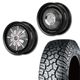 215/70R16<br> 選べるタイヤセット <br>【1インチUP 推奨】<br>【オーバーフェンダー 推奨】<br> The First <br>センターカバー2枚セット<br>コンプトン ガーデナ <br>16×5.5J +20 139.7 5H <br> ジムニー<br>1本価格