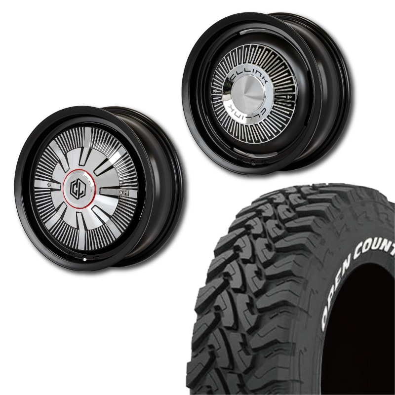 取引中3月末まで値下げ中　【美品バリ目】　225/75R16   アルミホイール付 225/75R16<br> 選べるタイヤセット <br>【3インチUP 推奨】<br