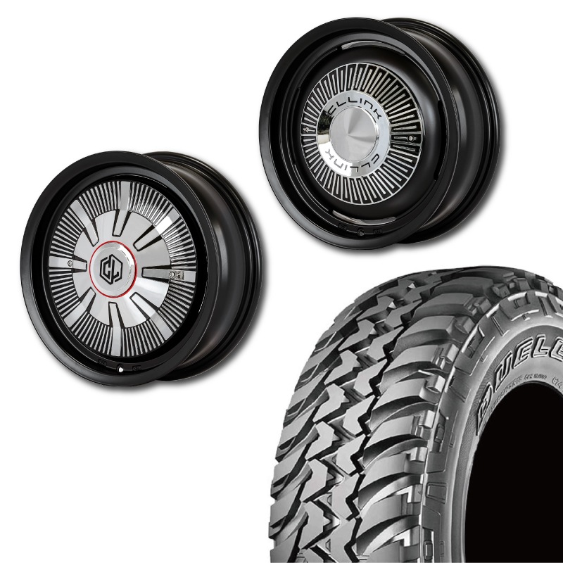225/75R16<br> 選べるタイヤセット <br>【3インチUP 推奨】<br>【オーバーフェンダー 推奨】<br> The First <br>センターカバー2枚セット<br>コンプトン ガーデナ <br>16×5.5J +20 139.7 5H <br> ジムニー<br>1本価格