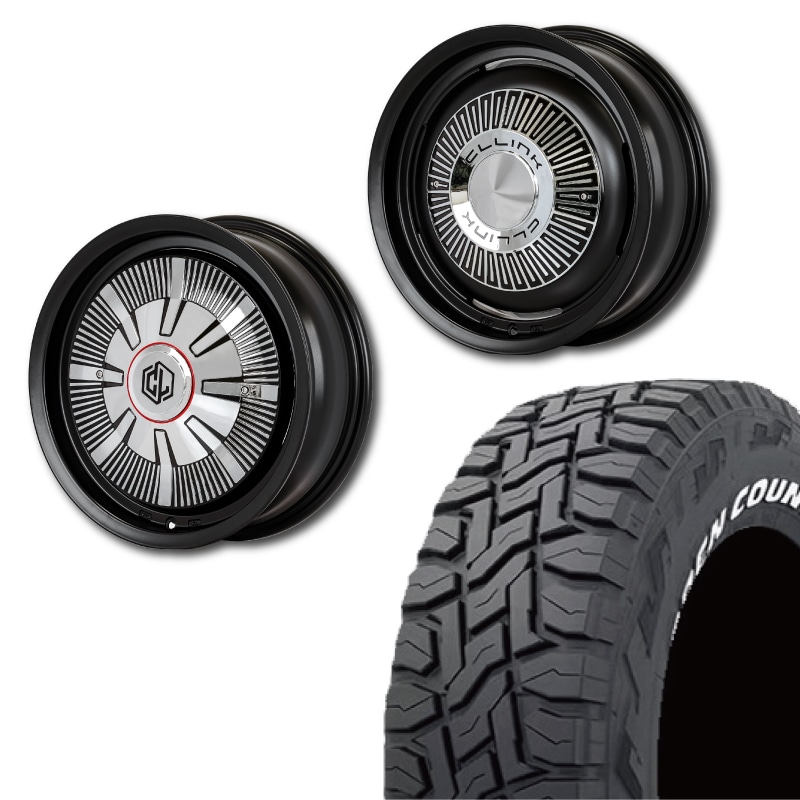 225/70R16<br> 選べるタイヤセット <br>【1～2インチUP 推奨】<br>【オーバーフェンダー 推奨】<br> The First <br>センターカバー2枚セット<br>コンプトン ガーデナ <br>16×5.5J +20 139.7 5H <br> ジムニー<br>1本価格