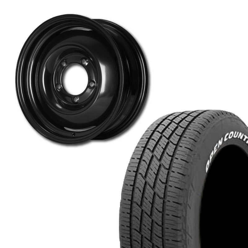 215/70R16 選べるタイヤセット <br> オールドスタイルスチールホイール 16×5.5J +20 139.7 5H <br> 1本価格 ジムニー シーエルリンク