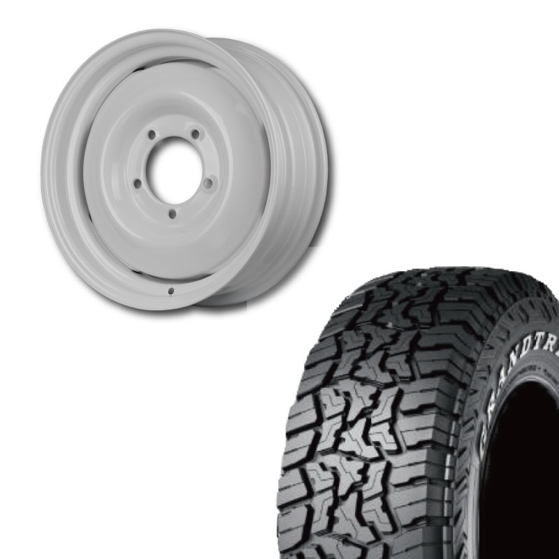 215/70R16 選べるタイヤセット <br> オールドスタイルスチールホイール 16×5.5J +20 139.7 5H <br> 1本価格 ジムニー シーエルリンク