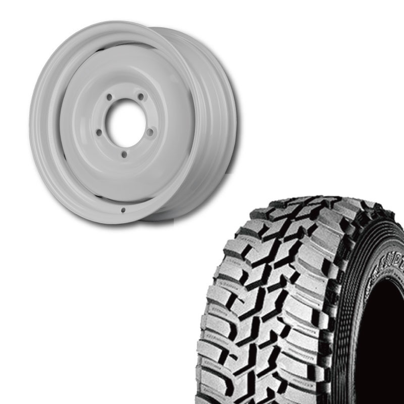 225/75R16 選べるタイヤセット <br> オールドスタイルスチールホイール 16×5.5J +20 139.7 5H <br> 1本価格 ジムニー シーエルリンク