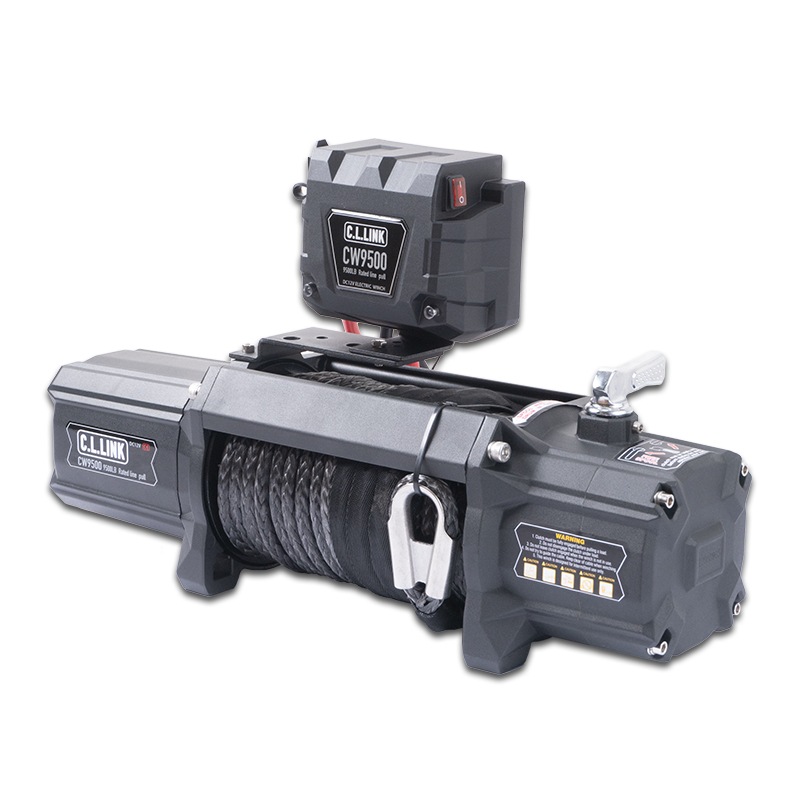 9500lbs 電動ウインチ 12V <br> ファイバーロープ仕様 <br> ラングラー ランクル FJクルーザー