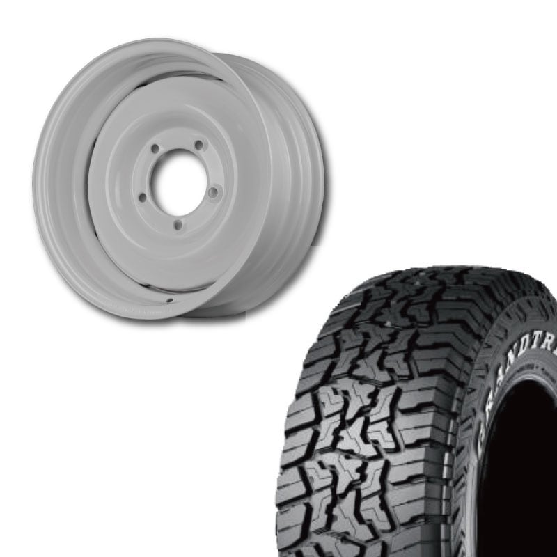 しーぽん 215/70R16 選べるタイヤセット <br> オールドスタイルスチール