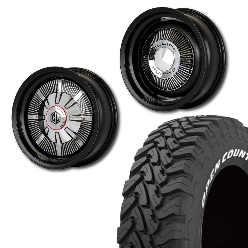 225/75R16<br> 選べるタイヤセット <br>【3インチUP 推奨】<br> The First <br>センターカバー2枚セット<br>コンプトン ガーデナ <br>16×6J -5 139.7 5H <br> シエラ ノマド<br>1本価格