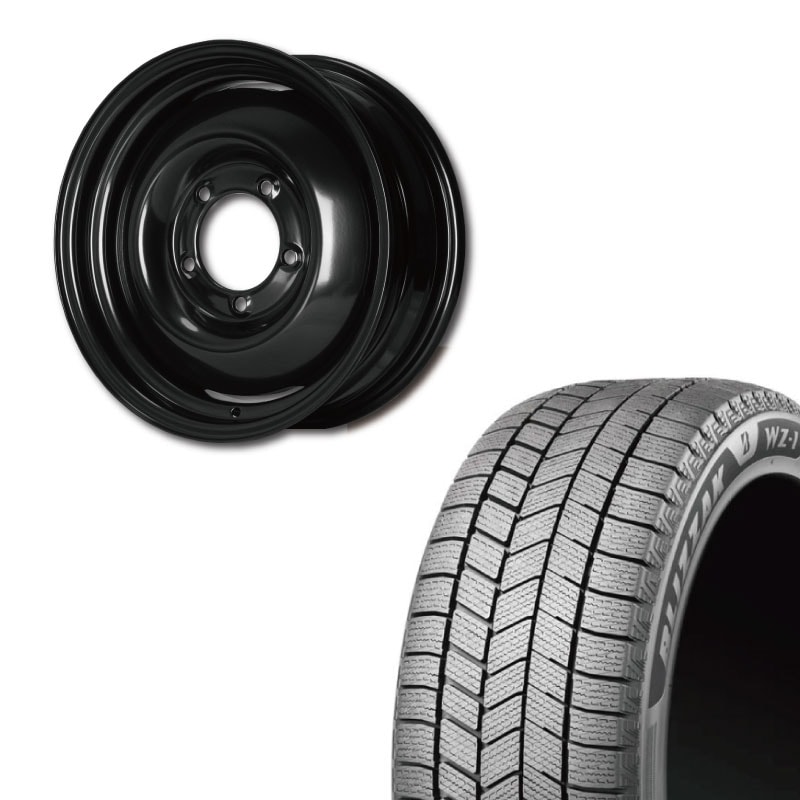 16インチ 175 80 ホイールとスタッドレスセット　ジムニー 175/80R16 選べるスタッドレスセット <br> オールドスタイルスチール