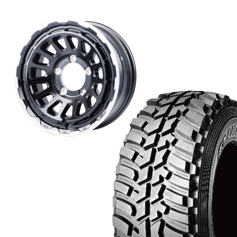 225/75R16 選べるタイヤセット <br> UNIONRIM HR 16×6J -5 139.7 5H <br> 1本価格 シエラ シーエルリンク