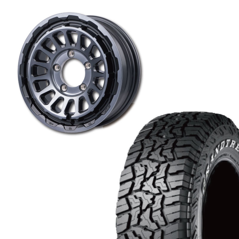 225/75R16 選べるタイヤセット <br> UNIONRIM HR 16×5.5J +20