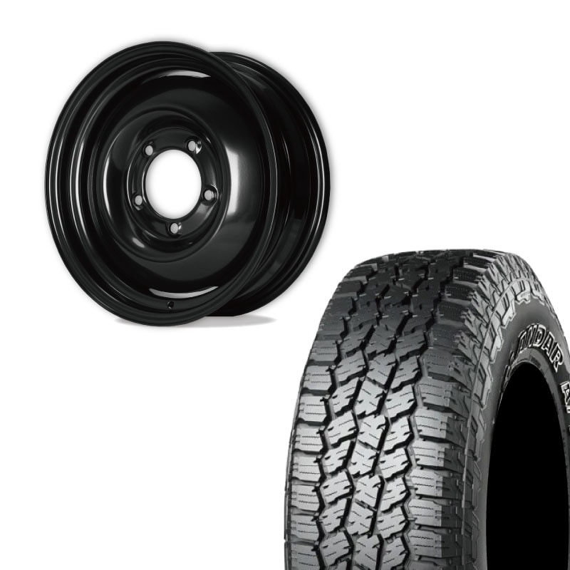 185/85R16 105/103L LT タイヤ、スチールホイール（5穴）付き BRIDGESTONE（ブリヂストン） 185/85R16 105/103L (8PR相当) LT