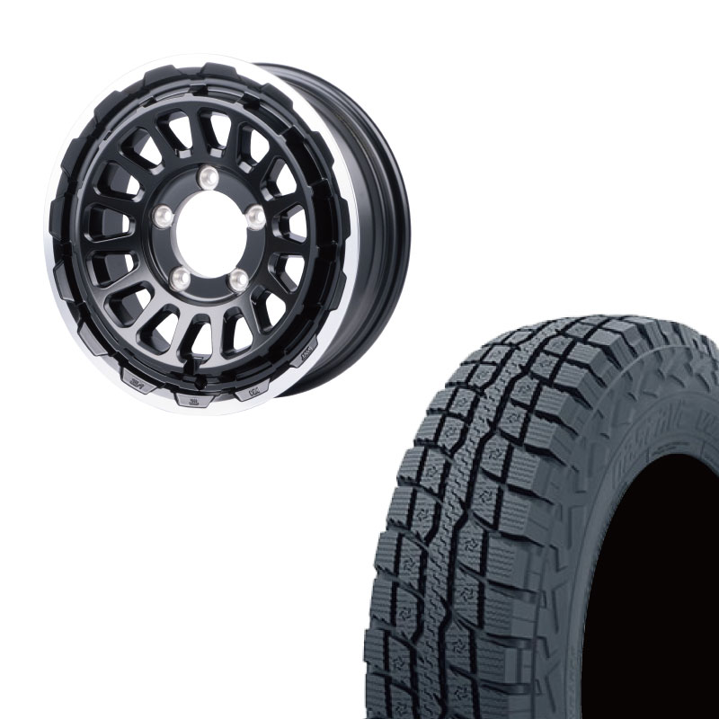185/85R16 選べるスタッドレスセット <br> UNIONRIM HR 16×5.5J +20 139.7 5H <br> 1本価格 ジムニー シーエルリンク