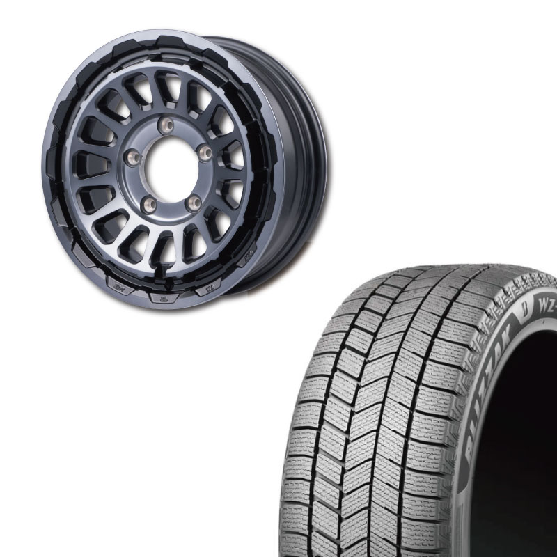 16インチ 175 80 ホイールとスタッドレスセット　ジムニー HOT STUFF スズキ ジムニー JB64 JB23 175/80R16 スタッドレス