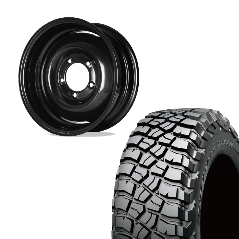 【アウトレット】225/75R16 選べるタイヤセット <br> オールドスタイルスチールホイール 16×6J -5 139.7 5H <br> 1本価格 シエラ シーエルリンク