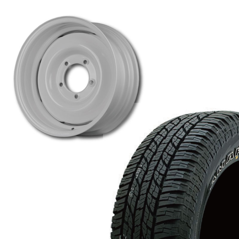 【アウトレット】225/75R16 選べるタイヤセット <br> オールドスタイルスチールホイール 16×6J -5 139.7 5H <br> 1本価格 シエラ シーエルリンク