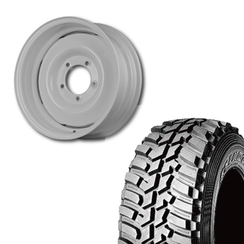 【アウトレット】225/75R16 選べるタイヤセット <br> オールドスタイルスチールホイール 16×6J -5 139.7 5H <br> 1本価格 シエラ シーエルリンク