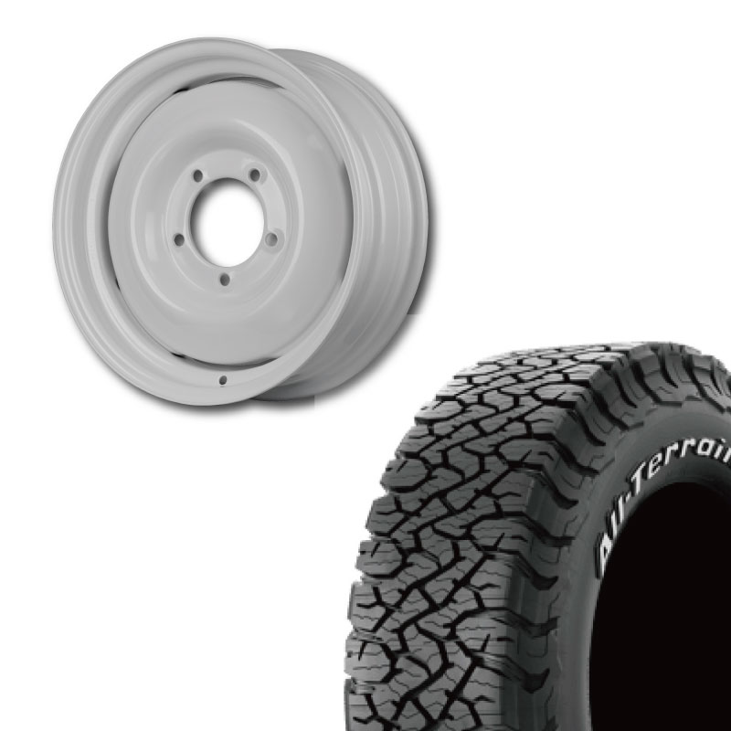 【アウトレット】225/75R16 選べるタイヤセット <br> オールドスタイルスチールホイール 16×6J -5 139.7 5H <br> 1本価格 シエラ シーエルリンク