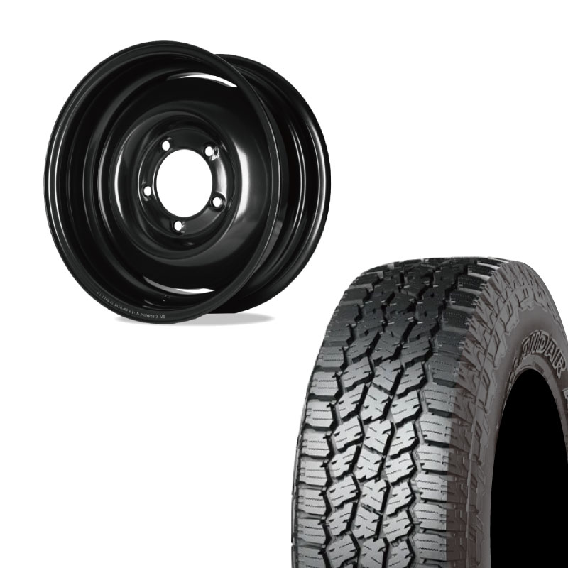 【アウトレット】225/75R16 選べるタイヤセット <br> オールドスタイルスチールホイール 16×6J -5 139.7 5H <br> 1本価格 シエラ シーエルリンク