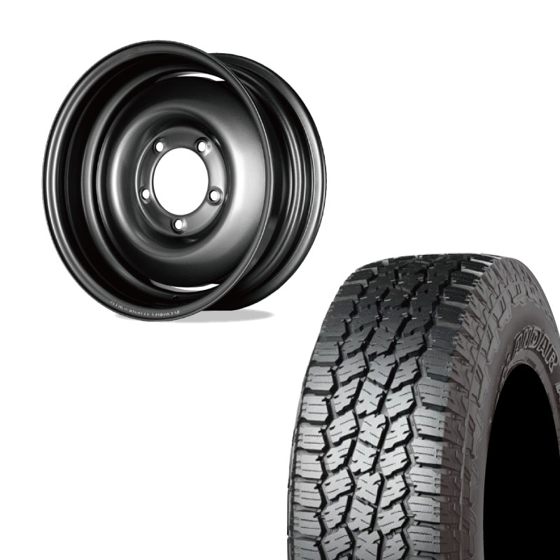 【アウトレット】225/75R16 選べるタイヤセット <br> オールドスタイルスチールホイール 16×6J -5 139.7 5H <br> 1本価格 シエラ シーエルリンク
