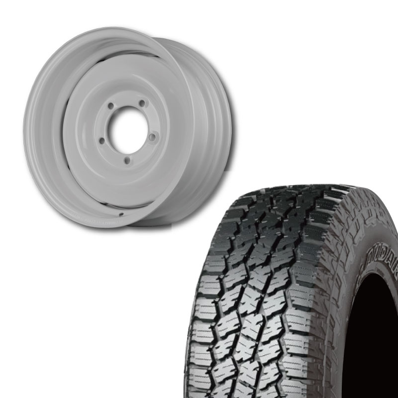 【アウトレット】225/75R16 選べるタイヤセット <br> オールドスタイルスチールホイール 16×6J -5 139.7 5H <br> 1本価格 シエラ シーエルリンク
